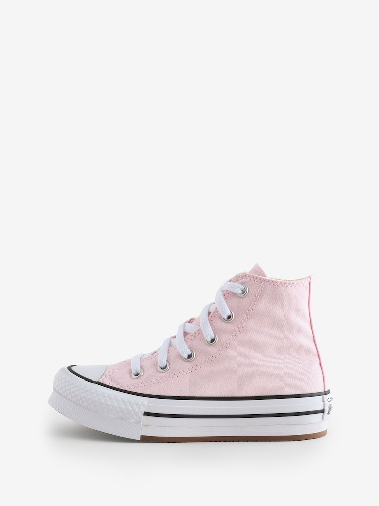 Converse Pink Junior Chuck Taylor EVA Lift Trainers - Image 2 of 8 Converse Pink Junior Chuck Taylor EVA Lift Trainers - Image 2 of 8