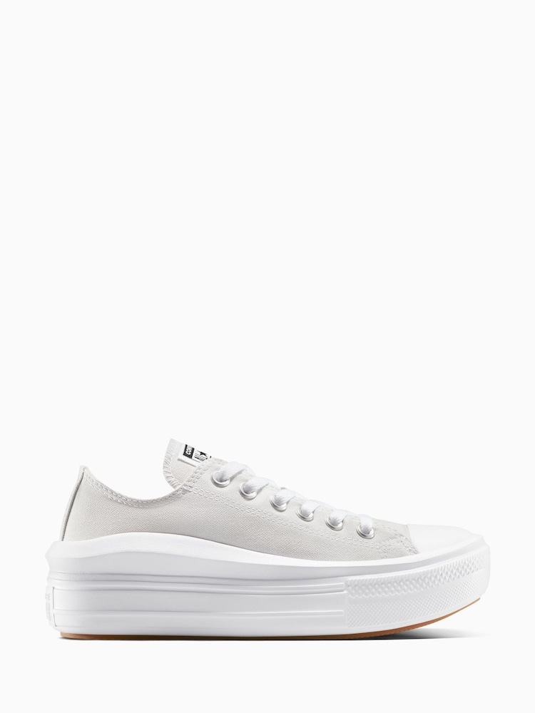 Converse Grey All Star Move Chuck Ox Platform Trainers - Image 1 of 7