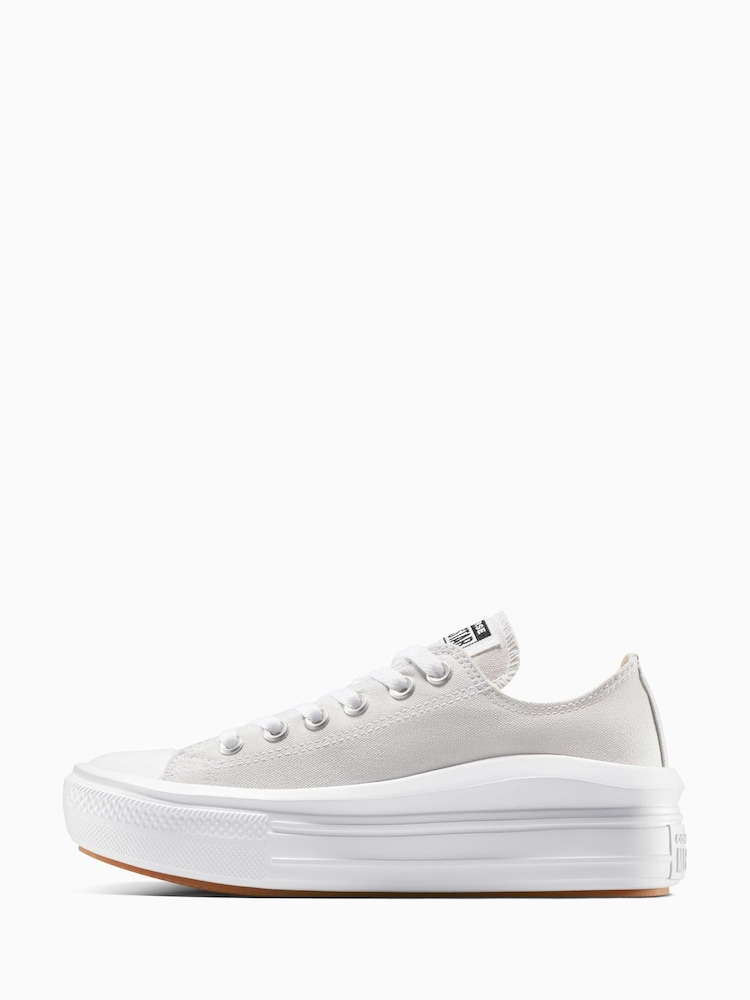 Converse Grey All Star Move Chuck Ox Platform Trainers - Image 2 of 7 Converse Grey All Star Move Chuck Ox Platform Trainers - Image 2 of 7