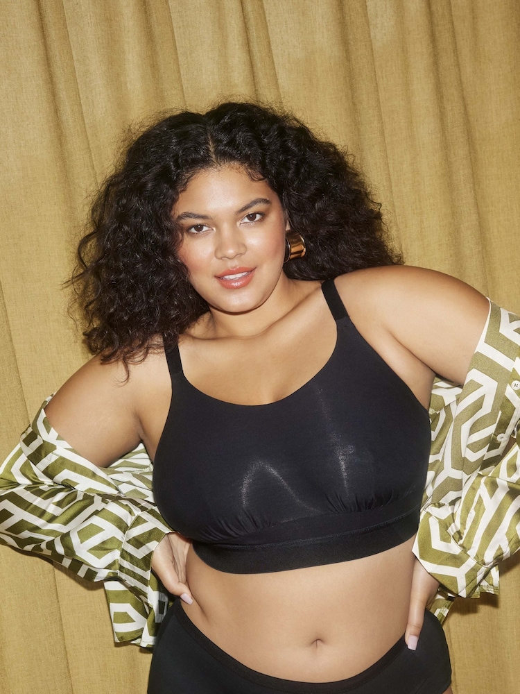 Elomi Downtime Non Wired Black Bralette - Image 1 of 4