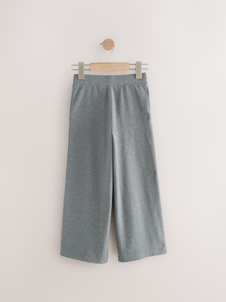 Charcoal Grey 1 Pack Wide Leg Jersey Trousers (3-16yrs) - Image 2 of 4