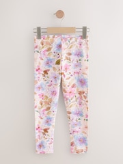 Pink Floral Printed Leggings (3-16yrs) - Image 1 of 4
