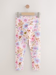 Pink Floral Printed Leggings (3-16yrs) - Image 2 of 4