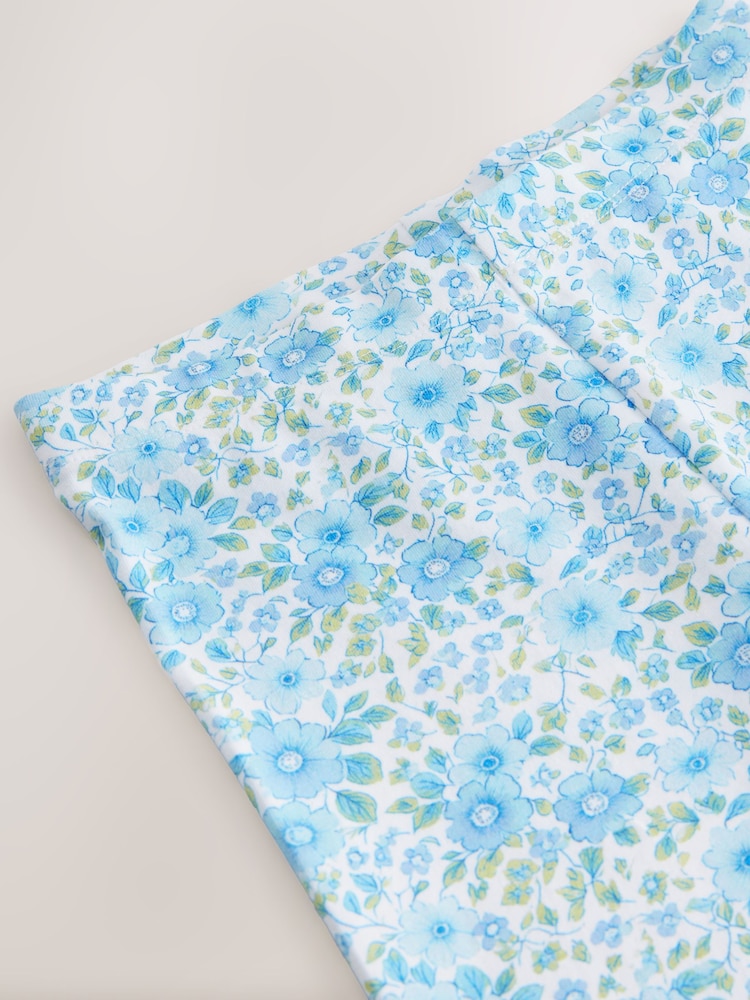 Blue/White Floral Printed Leggings (3-16yrs) - Image 8 of 8