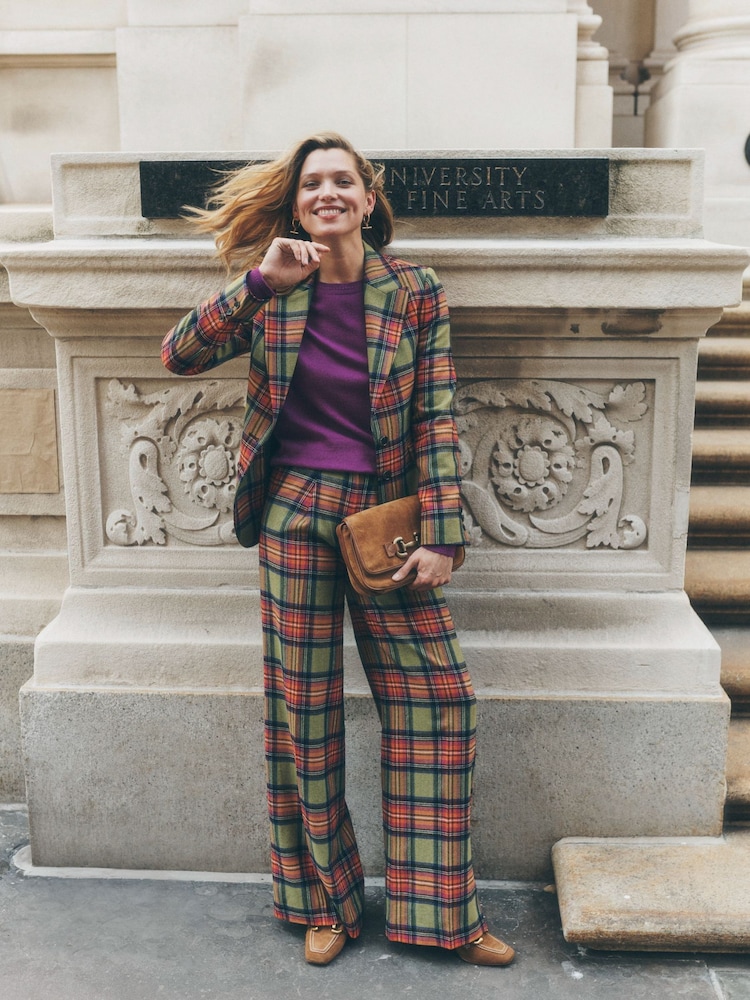 Boden Green Chiswick Wool Blend Trousers - Image 1 of 6