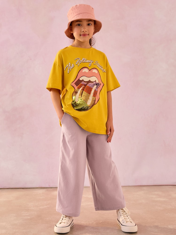 Pink 1 Pack Wide Leg Jersey Trousers (3-16yrs) - Image 1 of 6