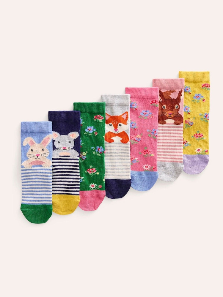 Boden Pink Socks 7 Pack - Image 1 of 2 Boden Pink Socks 7 Pack - Image 1 of 2