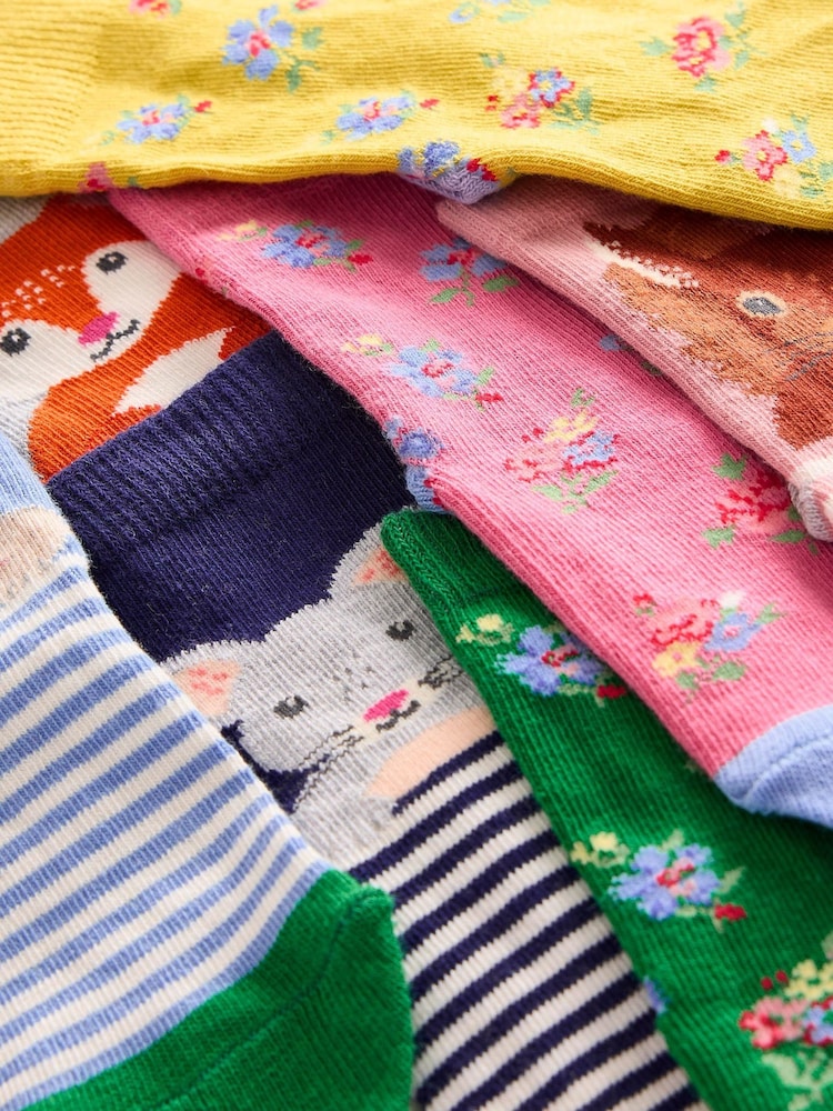 Boden Pink Socks 7 Pack - Image 2 of 2 Boden Pink Socks 7 Pack - Image 2 of 2