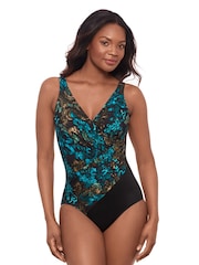 Miraclesuit Tummy Control Flor De Mare Oceanus Black Swimsuit - Image 2 of 5