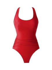Miraclesuit Red Tummy Control Rock Solid Utopia Swimsuit - Image 5 of 5