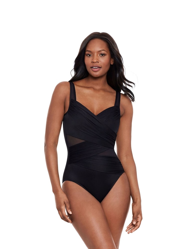 Miraclesuit Tummy Control Network Madero Black Swimsuit - Image 1 of 4