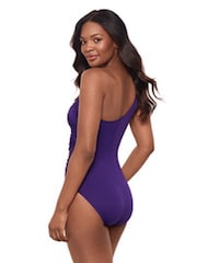 Miraclesuit Purple Tummy Control Network Jena Swimsuit - Image 3 of 5