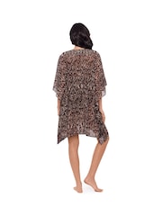 Miraclesuit Black Kaftan in Topkapi Ikat Print - Image 3 of 6