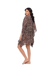 Miraclesuit Black Kaftan in Topkapi Ikat Print - Image 4 of 6