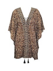Miraclesuit Black Kaftan in Topkapi Ikat Print - Image 6 of 6