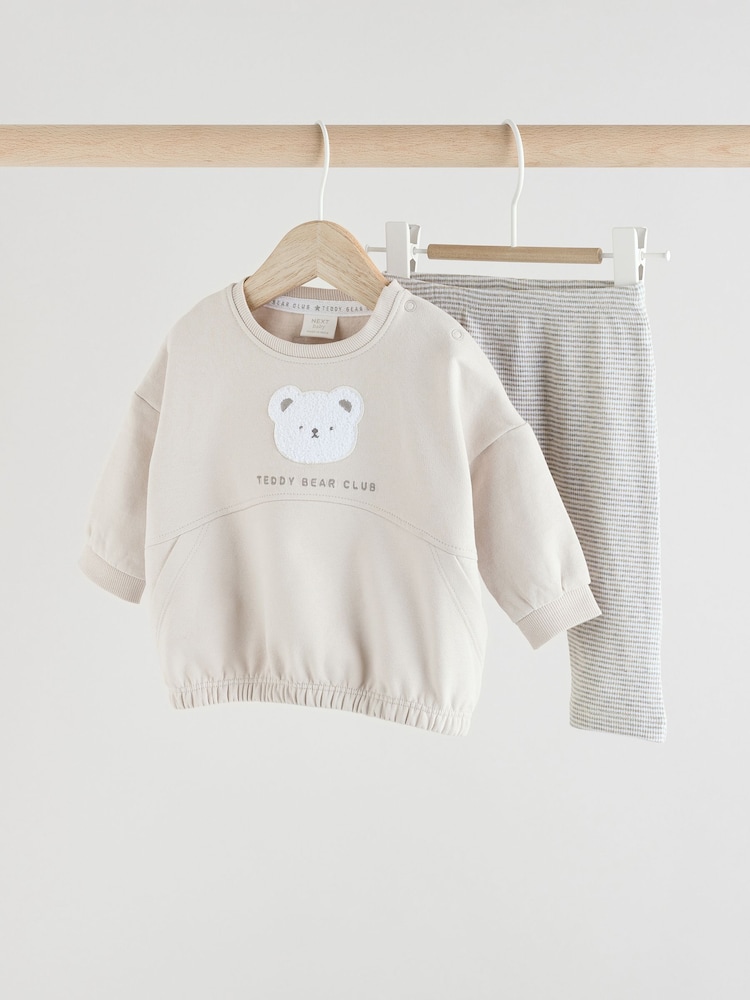 Grey Bear Baby Sweatshirt and Leggings Set - Image 1 of 11