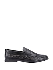 črna - Hush Puppies Bowie Woven Leather Loafers - Slika 1 iz 4
