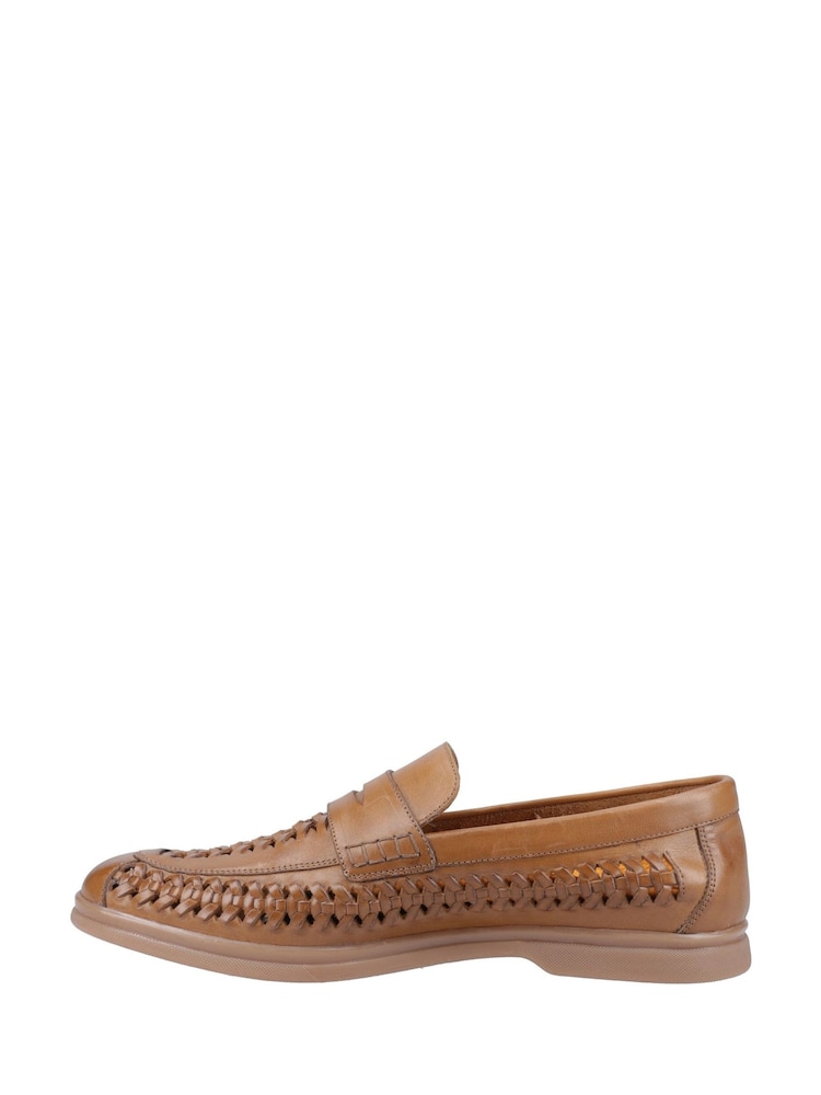 rjava - Hush Puppies Bowie Woven Leather Loafers - Slika 2 iz 4