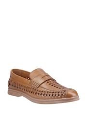 rjava - Hush Puppies Bowie Woven Leather Loafers - Slika 3 iz 4