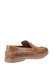 rjava - Hush Puppies Bowie Woven Leather Loafers - Slika 4 iz 4