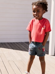 Bright Red Short Sleeve T Shirt And Shorts Set (3mths-7yrs) - Image 1 of 9