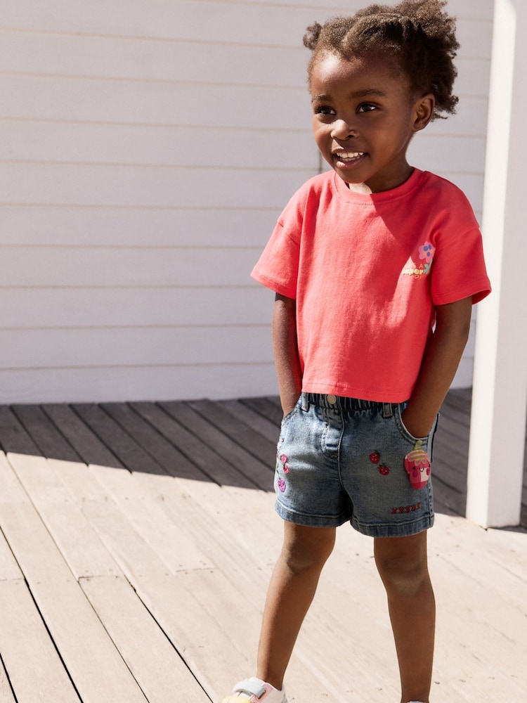 Bright Red Short Sleeve T Shirt And Shorts Set (3mths-7yrs) - Image 1 of 9