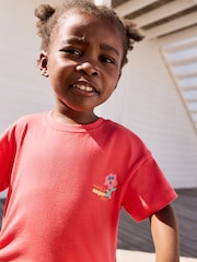 Bright Red Short Sleeve T Shirt And Shorts Set (3mths-7yrs) - Image 4 of 9