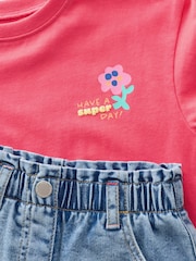 Bright Red Short Sleeve T Shirt And Shorts Set (3mths-7yrs) - Image 8 of 9
