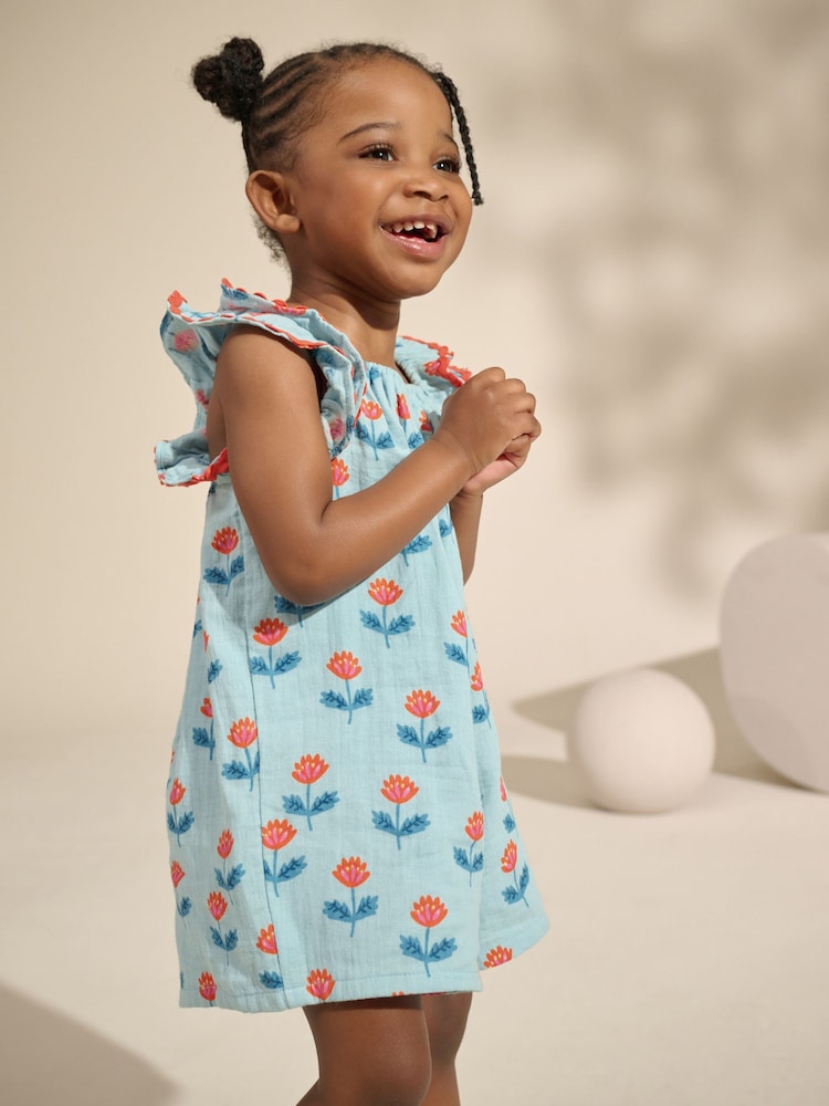 Blue Pull-On Playsuit (3mths-7yrs) - Image 2 of 8 Blue Pull-On Playsuit (3mths-7yrs) - Image 2 of 8