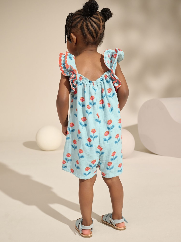 Blue Pull-On Playsuit (3mths-7yrs) - Image 4 of 8