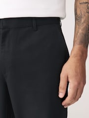 Noir - Ajustement régulier - Lot de 2 pantalons intelligents unis sur le devant - Image 4 of 9