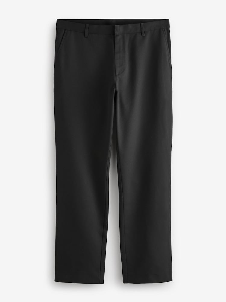 Noir - Ajustement régulier - Lot de 2 pantalons intelligents unis sur le devant - Image 6 of 9