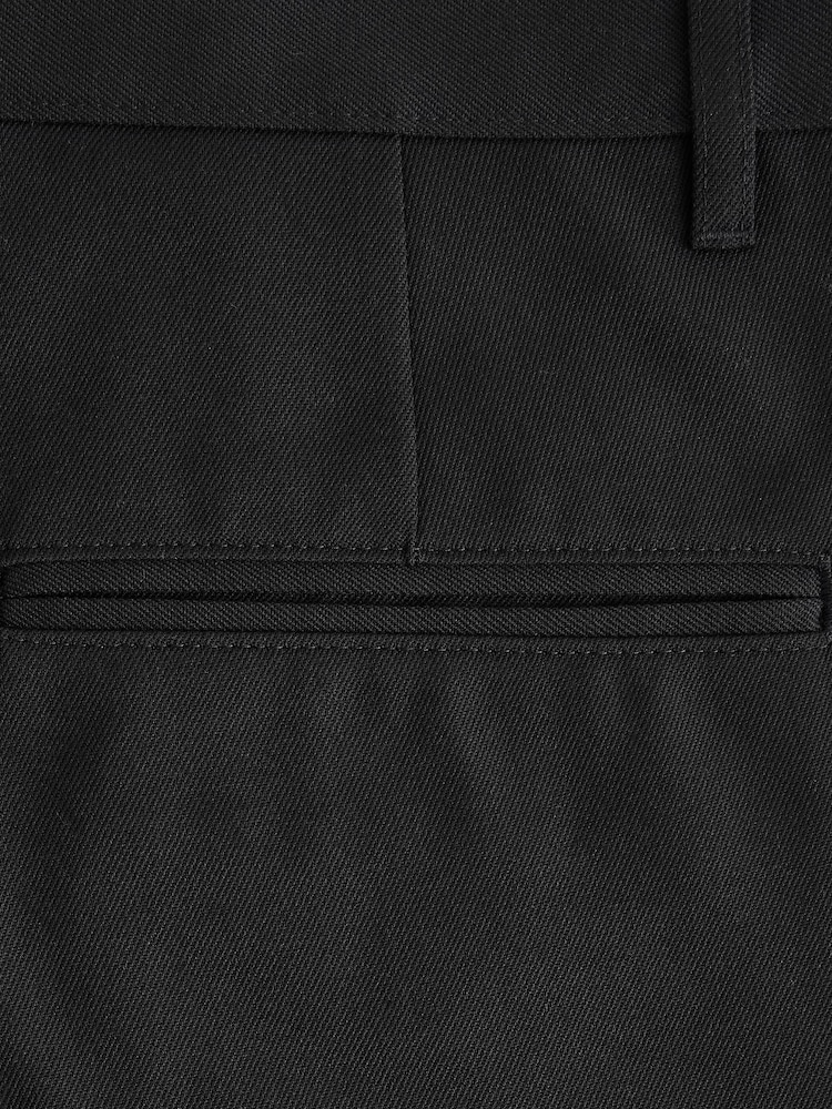 Noir - Ajustement régulier - Lot de 2 pantalons intelligents unis sur le devant - Image 8 of 9