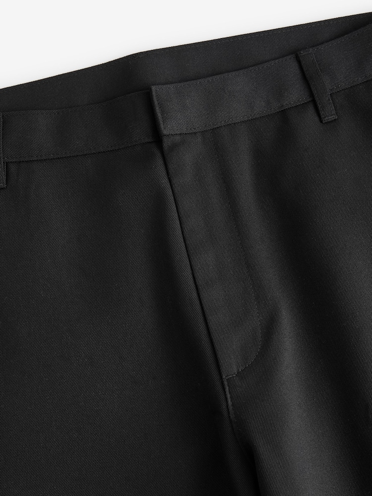 Noir - Ajustement régulier - Lot de 2 pantalons intelligents unis sur le devant - Image 9 of 9