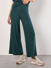 Apricot Green Soft Touch Wide Leg Trousers - Image 1 of 4