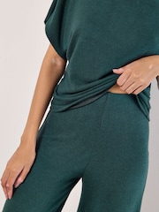 Apricot Green Soft Touch Wide Leg Trousers - Image 3 of 4