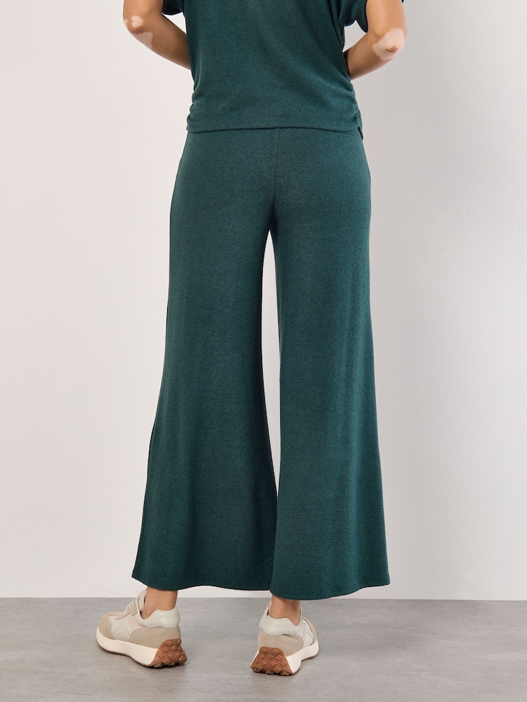 Apricot Green Soft Touch Wide Leg Trousers - Image 4 of 4