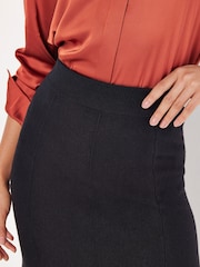 Apricot Black Flute Hem Knitted Midi Skirt - Image 3 of 4