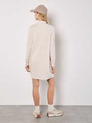Apricot Natural Button Cuff Soft Touch Dress - Image 4 of 4