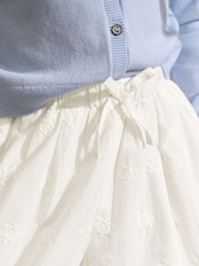 White Wide Leg Embellished 100% Cotton Trousers (3-16yrs) - Image 5 of 9
