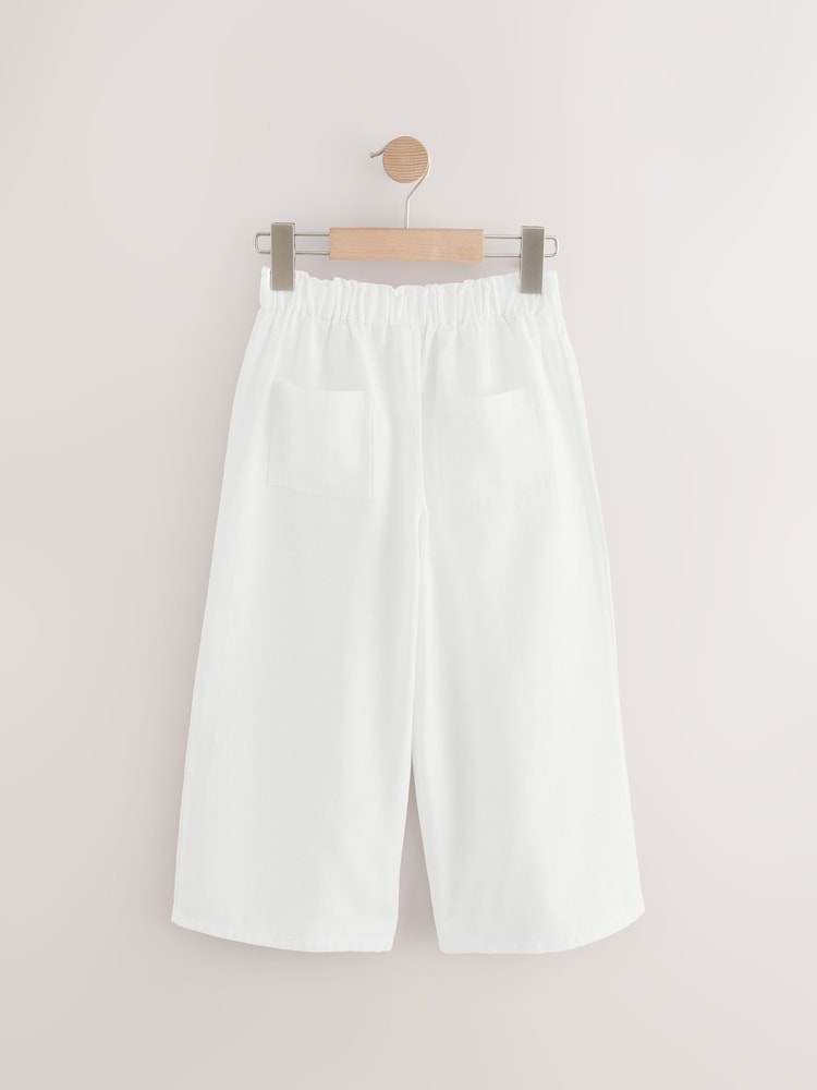White Wide Leg Trousers (3-16yrs) - Image 2 of 4