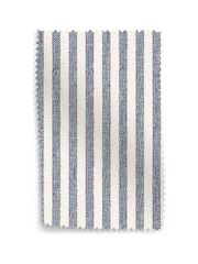 Chenille Stripe Slate Blue Natural Lily Wooden Bed Frame - Image 10 of 10