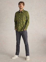 White Stuff Green Hawthorn Bird Printed Shirt - Image 1 of 6
