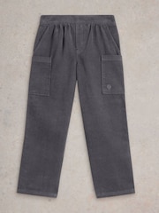 White Stuff Grey 100% Organic Cotton Cord Cargo Trousers - Image 1 of 3