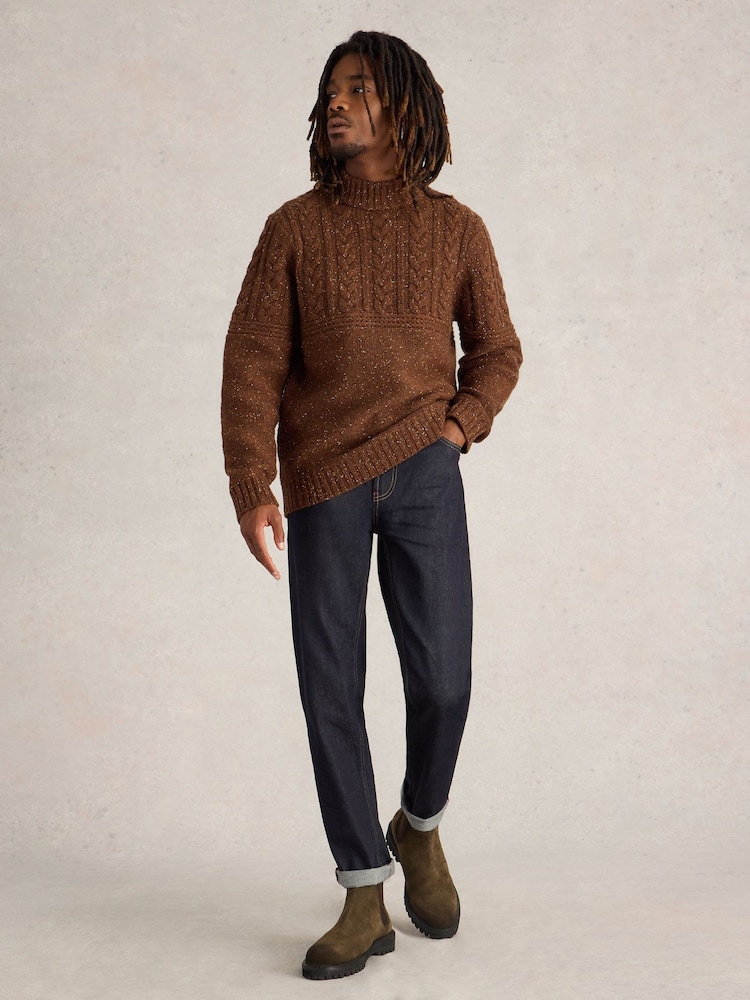 White Stuff Brown Berkley Crew Neck Jumper - Image 1 of 6