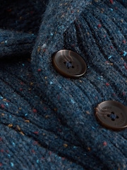 White Stuff Blue Berkley Shawl Neck Jumper - Image 6 of 6