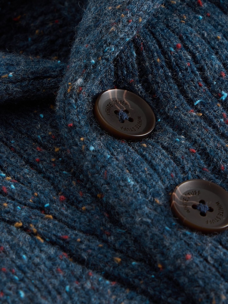 White Stuff Blue Berkley Shawl Neck Jumper - Image 6 of 6