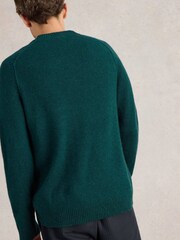 White Stuff Green Lambswool Crew Neck Jumper - Image 2 of 6