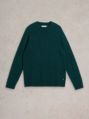 White Stuff Green Lambswool Crew Neck Jumper - Image 5 of 6