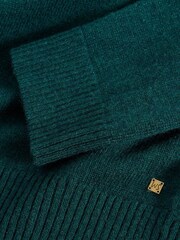 White Stuff Green Lambswool Crew Neck Jumper - Image 6 of 6